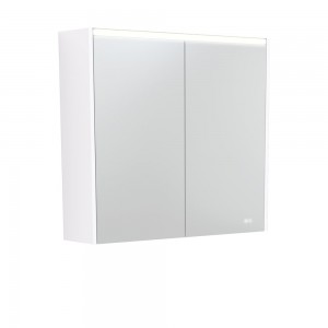 Fie LED Mirror Cabinet with Gloss White Side Panels 750